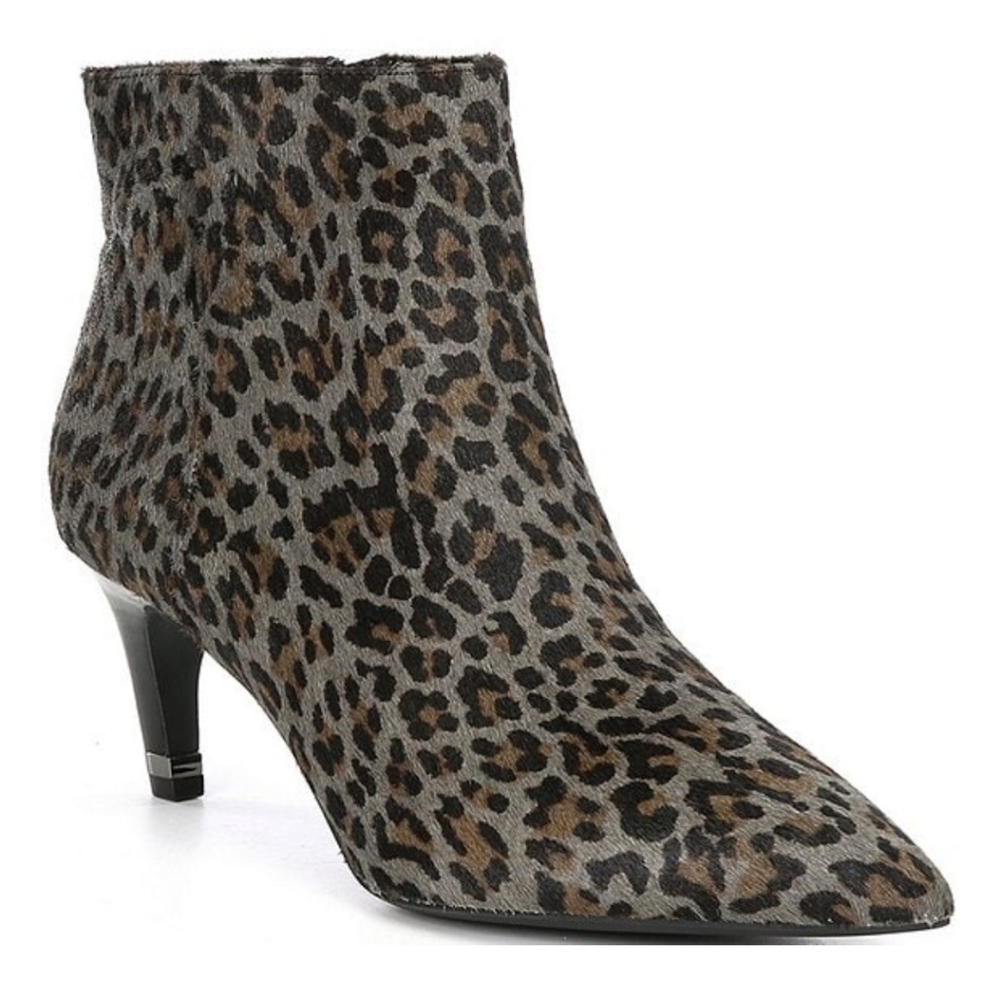 Cowhide boots Leopard print